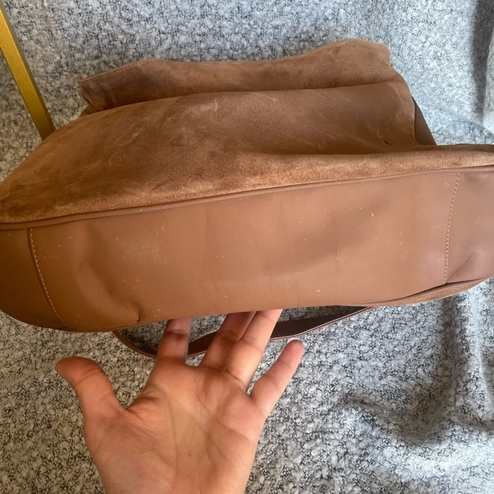 Authentic Gucci vintage bamboo suede shoulder bag - Picture 4 of 12